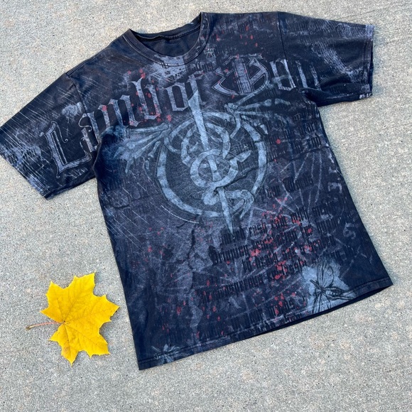 VINTAGE 00’S LAMB OF GOD GOTHIC THRASHED FADED T-SHIRT - Picture 3 of 16